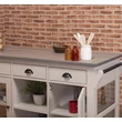 Kép 6/14 - Fenyőfa konyhasziget 6 fiókos, 4 üvegajtós - lavintagehome.hu