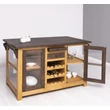 Kép 4/19 - Fenyőfa konyhasziget bortartóval - lavintagehome.hu