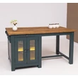 Kép 6/22 - Fenyőfa konyhasziget üvegajtós - lavintagehome.hu