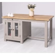 Kép 13/22 - Fenyőfa konyhasziget üvegajtós - lavintagehome.hu