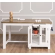 Kép 2/22 - Fenyőfa konyhasziget üvegajtós - lavintagehome.hu