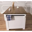 Kép 3/22 - Fenyőfa konyhasziget üvegajtós - lavintagehome.hu