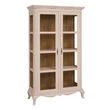 Kép 1/10 - Shabby Chic fenyőfa vitrin 2 üvegajtós  - lavintagehome.hu