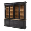 Kép 1/3 - Fenyőfa szekrény üvegajtós, fiókos - lavintagehome.hu