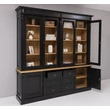 Kép 3/3 - Fenyőfa szekrény üvegajtós, fiókos - lavintagehome.hu