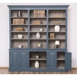 Kép 6/7 - Fenyőfa könyvszekrény 4 ajtós, polcos, fiókos - lavintagehome.hu