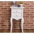 Kép 2/11 - Fenyőfa konzolasztal 2 fiókos, hajlított lábbal - lavintagehome.hu