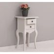 Kép 3/11 - Fenyőfa konzolasztal 2 fiókos, hajlított lábbal - lavintagehome.hu