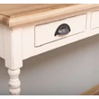 Kép 16/18 - Fenyőfa konzolasztal 3 fiókos, esztergált lábakkal TOPOAK - lavintagehome.hu