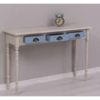 Kép 4/18 - Fenyőfa konzolasztal 3 fiókos, esztergált lábakkal - lavintagehome.hu