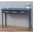 Kép 6/18 - Fenyőfa konzolasztal 3 fiókos, esztergált lábakkal - lavintagehome.hu