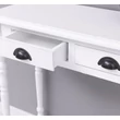 Kép 11/18 - Fenyőfa konzolasztal 3 fiókos, esztergált lábakkal - lavintagehome.hu