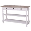 Kép 1/8 - Fenyő konzolasztal 3fiók, 2polc, esztergált lábbal - lavintagehome.hu