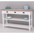 Kép 3/8 - Fenyő konzolasztal 3fiók, 2polc, esztergált lábbal - lavintagehome.hu