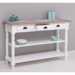 Kép 4/8 - Fenyő konzolasztal 3fiók, 2polc, esztergált lábbal - lavintagehome.hu