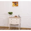 Kép 2/2 - Fenyőfa konzolasztal tölgy asztallappal 2 fiókos - lavintagehome.hu