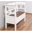 Kép 4/4 - Kétszemélyes fenyőfa pad tölgyfa ülőlappal - lavintagehome.hu