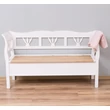 Kép 11/20 - Háromszemélyes fenyőfa pad tölgyfa ülőlappal - lavintagehome.hu