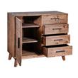 Kép 2/2 - Nostalgia rusztikus fenyőfa komód 4fiókos - lavintagehome.hu