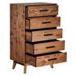 Kép 2/2 - Nostalgia rusztikus fenyőfa komód 5fiókos - lavintagehome.hu