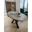 Kép 3/10 - Kiárusítás tölgyfa ovális asztal csillag fémlábakkal-lavintagehome.hu