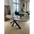 Kép 4/10 - Kiárusítás tölgyfa ovális asztal csillag fémlábakkal-lavintagehome.hu