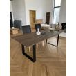 Kép 1/6 - Kiárusítás tölgyfa étkezőasztal fémlábakkal - lavintagehome.hu