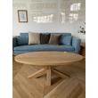 Kép 2/4 - Ovális tölgyfa dohányzóasztal - lavintagehome.hu