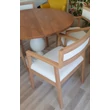 Kép 1/14 - Ivy karfás tölgyfa étkezőszék 4db fehér - lavintagehome.hu