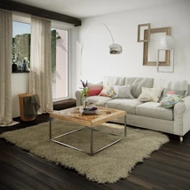 Sonic tölgyfa dohányzóasztal fémkerettel - lavintagehome.hu