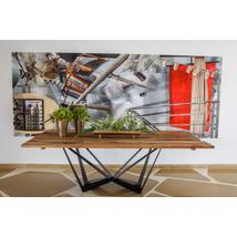 Riley tölgyfa étkezőasztal 3D fémlábakkal - lavintagehome.hu