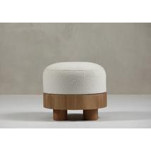 Gizmo tölgyfa kárpitozott puff - lavintagehome.hu
