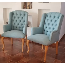 Birmingham kárpitozott tölgyfa karfás szék - lavintagehome.hu
