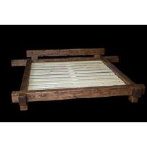 Rusztikus fenyőfa gerenda ágy 90X200 cm - lavintagehome.hu