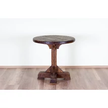 Rusztikus fenyőfa kerek asztal - lavintagehome.hu