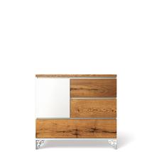 Pandora prémium tölgyfa komód 4 fiókos Fényes fehér - lavintagehome.hu