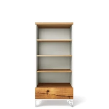 Pandora prémium tölgyfa könyvszekrény Fényes fehér - lavintagehome.hu