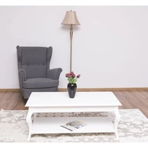 Fenyőfa dohányzóasztal hajlított falábakkal - lavintagehome.hu