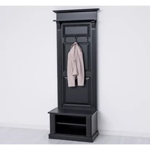 Fenyőfa előszoba bútor ülőkével, polcos tárolóval - lavintagehome.hu