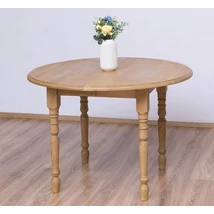 Kerek fenyőfa étkezőasztal bővíthető 116/198X116cm - lavintagehome.hu