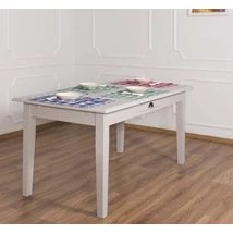 Fenyőfa étkezőasztal 1 fiókos - lavintagehome.hu