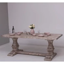 Fenyőfa étkezőasztal oszloplábakkal 210X90 cm - lavintagehome.hu