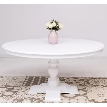 Ovális fenyőfa étkezőasztal esztergált lábbal - lavintagehome.hu