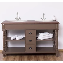 Fürdőszoba szekrény tölgy fedlappal,fiókos,polcos-lavintagehome.hu