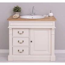 Fürdőszoba szekrény tölgy fedlappal,  3fiókos,1ajtós-lavintagehome.hu