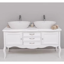 Fenyő fürdőszoba szekrény 3fiók 2ajtó, hajlított láb-lavintagehome.hu