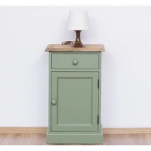 Fenyőfa éjjeliszekrény 1 fiókos, 1 ajtós - lavintagehome.hu