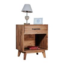 Nostalgia rusztikus fenyőfa éjjeliszekrény fiókos, polcos-lavintagehome.hu