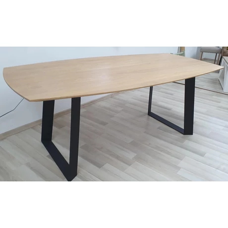 Stratton tölgyfa asztal fémlábbal 200X100cm - lavintagehome.hu