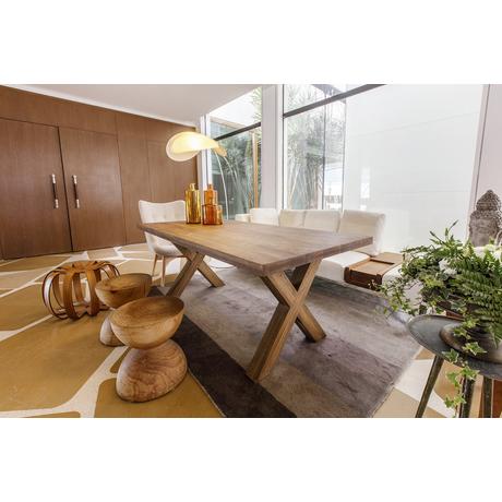 Sasa tölgyfa étkezőasztal X falábbal - lavintagehome.hu